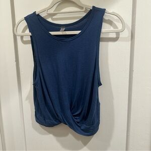 Beyond Yoga Deep Blue Twist Tank Top